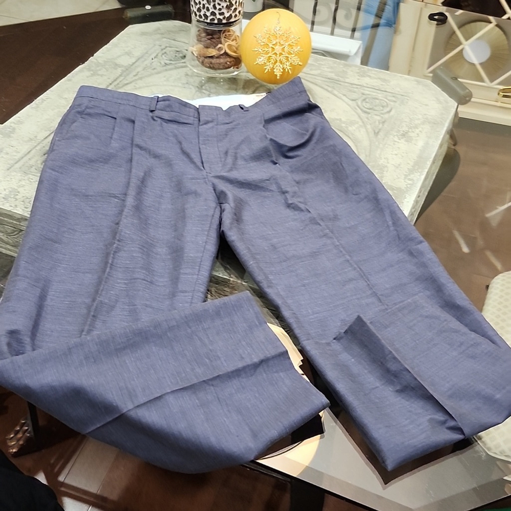 Givenchy men's navy linen blend dress pants like new 36